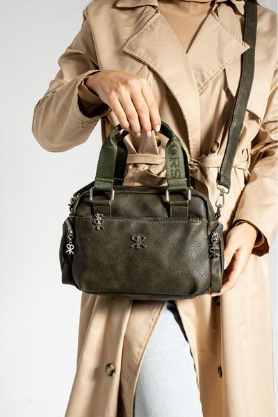 ImPolo 20x28 Size Lona Khaki Women's Shoulder Bag