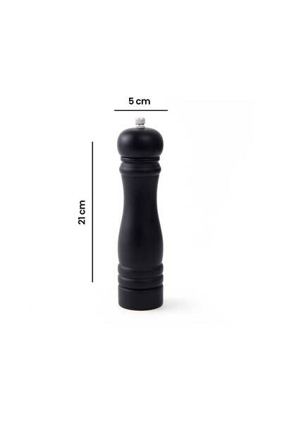Tohana Wooden Pepper Mill - Black - 21x5 cm