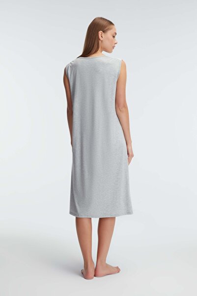 ANIL AMBALAJ Anil 11309 V-Neck Lace Detailed Thick Strap Maternity Nightgown and Dressing Gown Set