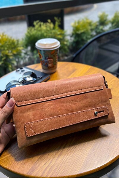 Noppa Унисекс чанта от естествена кожа - с цип, магнитно затваряне, отделение за телефон, малка чанта от естествена кожа Taba