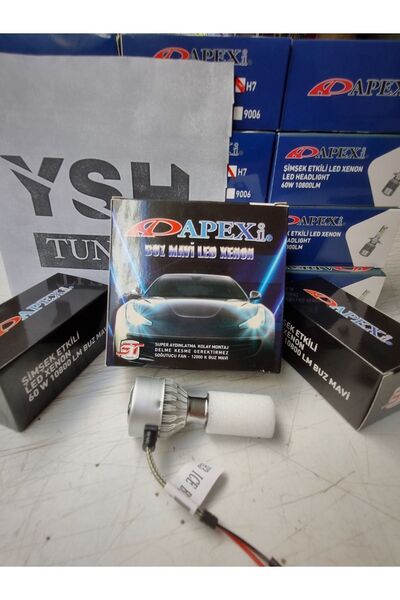 YSH TUNING H11 Buz Mavi Led Xenon Far Ampulü Led Zenon Yeni Nesil Şimşek Etkili Champion Series