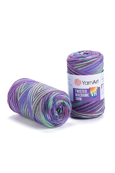 Yarnart 3 mm Vr Macrame Twisted Macrame Hand Knitted - Marbled 926