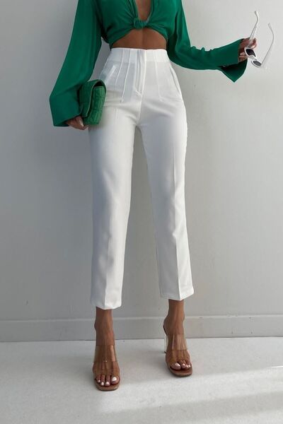 SHEVANE Деталізовані штани з високим коміром і талією