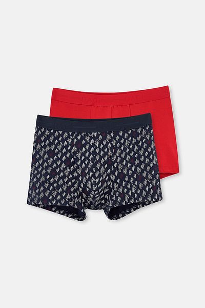 Dagi Σετ μπόξερ 5210 Μοντέλο Red-Navy Blue 2 τεμαχίων με βαμβακερά σχέδια