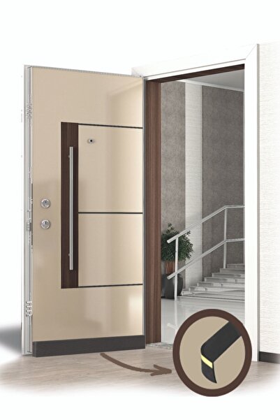 UYDEE 1 Adet Kapı Altı Rüzgar Önleyici Boşluk Kapatma Rüzgarlık Kapı Altı Eşik Süngeri Siyah