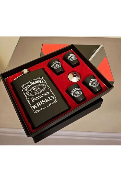 STFAST Steel Camping Flask Shot Glass Liquor Whiskey Stainless Steel Father Men Anniversary Gift for Lover
