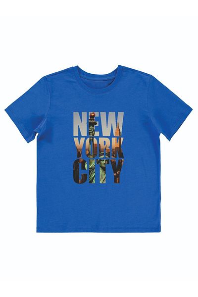 Cevval Tricou pentru băiat - NEW YORK CITY imprimat cu text 008