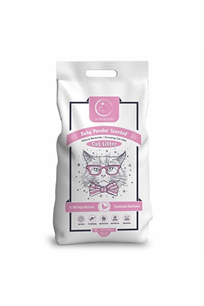 SOPHRESH Bs250 Bebek Pudrası Kokulu Topaklanan Kedi Kumu 5 Lt / Cat Litter
