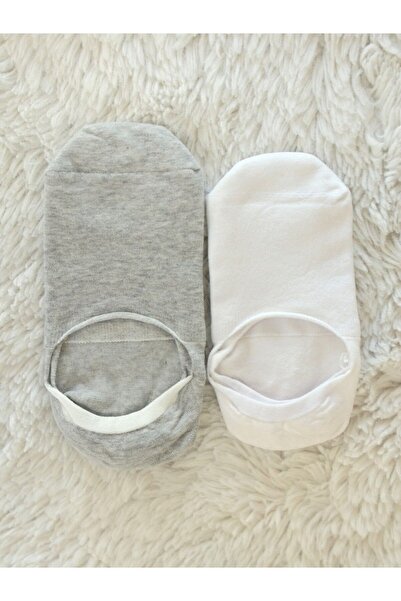 Buluş Organic 2-пакет сиви вискозни невидими мъжки чорапи