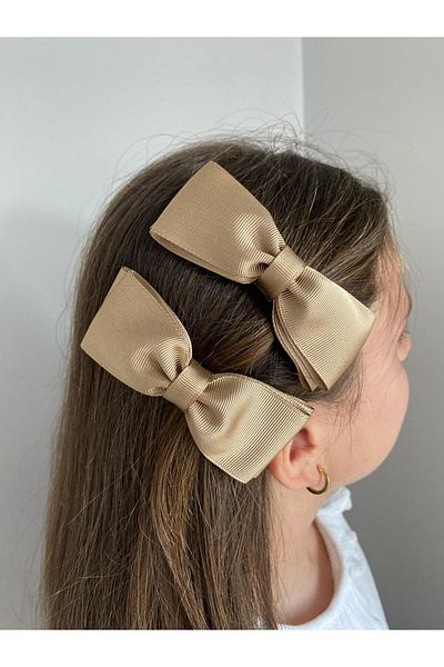 Stil Tasarım Toka Set of 2 Brown Colored Bow Buckle