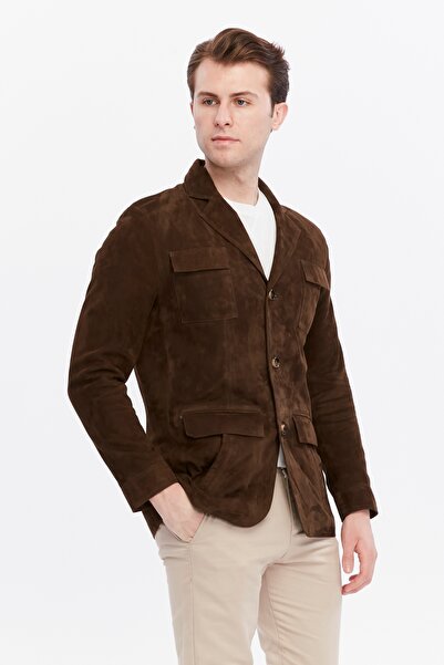 CE-YIL DERİ ÜRÜNLERİ سترة من جلد الغزال الأصلي