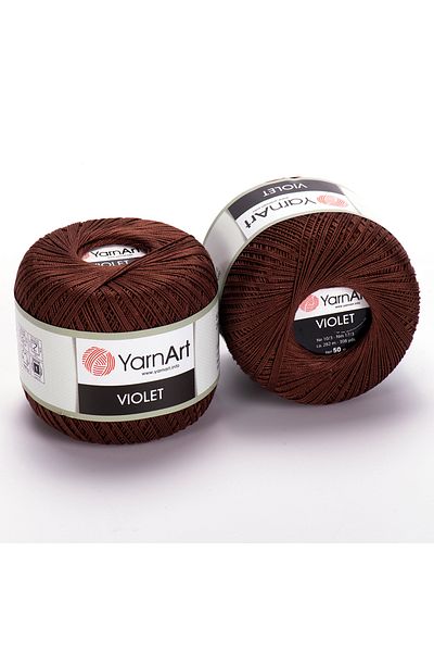 Yarnart Βιολετί - Mercerized Lace Νήμα Κόκκινο Καφέ-0077