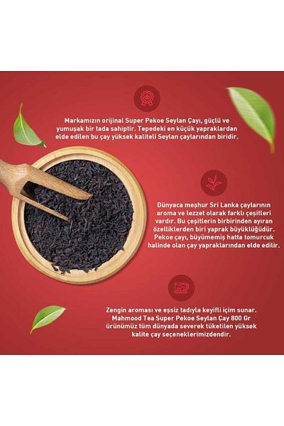 Mahmood Tea Super Pekoe Imported Ceylon Sri Lanka Ceylon Bulk Tea 800 gr