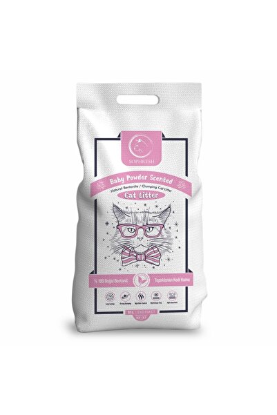 SOPHRESH Bs250 Bebek Pudrası Kokulu Topaklanan Kedi Kumu 10 Lt / Cat Litter