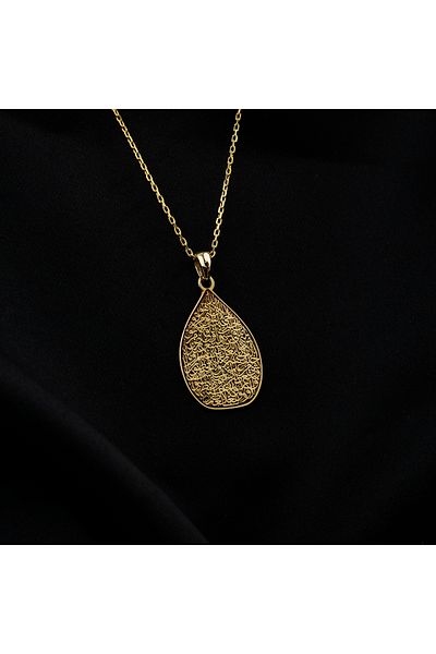 iwa concept Drop-Shaped Ayetel Kursi Sterling Silver Necklace - Islamic Necklace