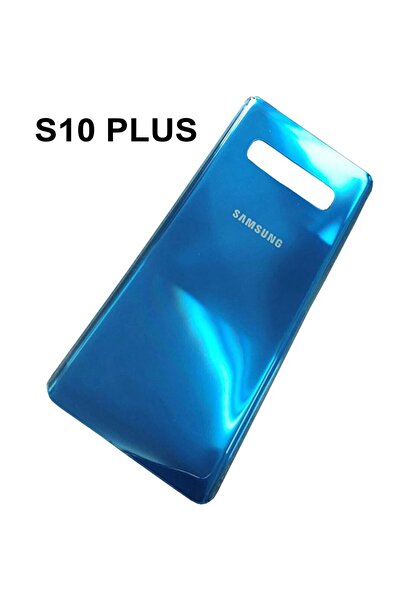 GMR Samsung Galaxy S10 Plus Arka Kapak Batarya Pil Kapağı Mavi