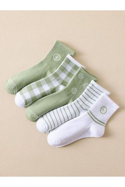 Sky Socks Комплект от 5 икономични унисекс чорапи за тенис с аромат на зелен лимон