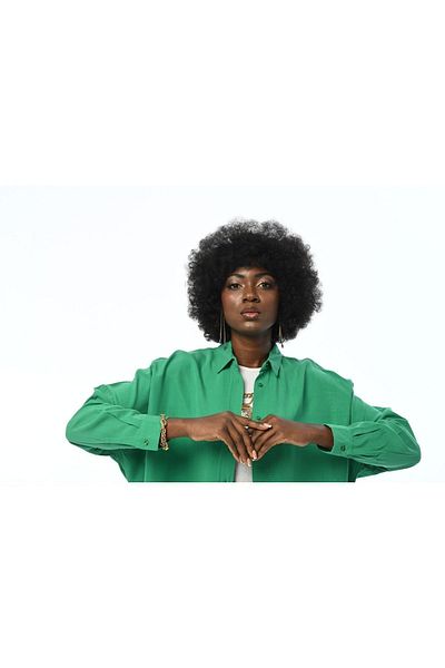 Orfeo Negro Cămașă oversize de damă, culoare uni