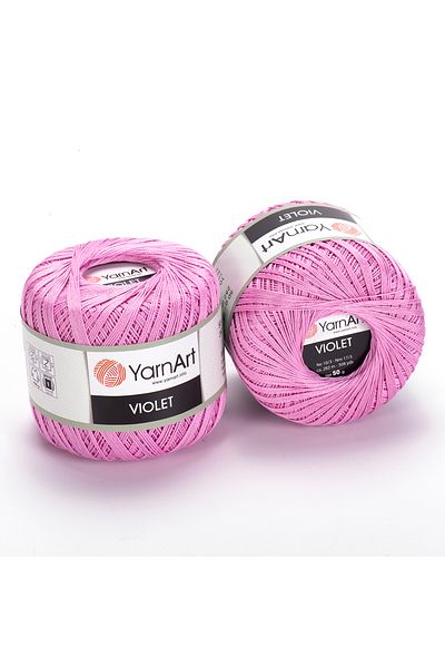 Yarnart Βιολετί - Mercerized Lace Rope Candy Pink-0319
