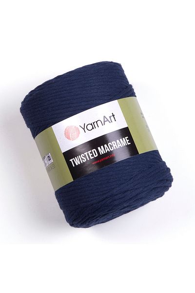 Yarnart Twisted Macrame 3 Mm Lurex - Μακραμέ Χειροποίητο Νήμα Πλεξίματος Navy Blue-784