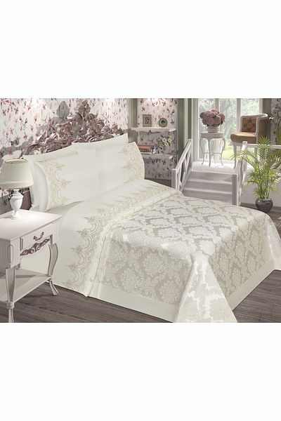 Çt Çeyizci Tekstil Sultan Chenille Double Pique Set - 230x240 Cm, 6 Pieces Bedspreads