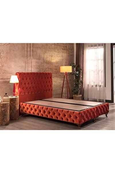 Niva Baza Tarçın Sandıklı Baza Başlık Seti 120x200 Renk Tarçın Kabuğu Yatak H...