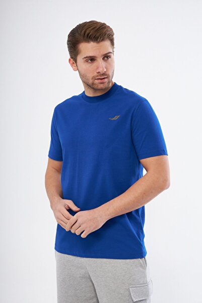 LİVE SPORT Мъжка тениска с кръгло деколте и лого, компактна, от пениран памук...