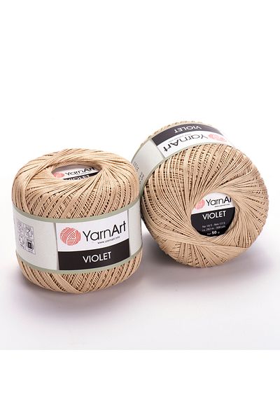 Yarnart Βιολετί - Mercerized Lace Rope Beige-4660