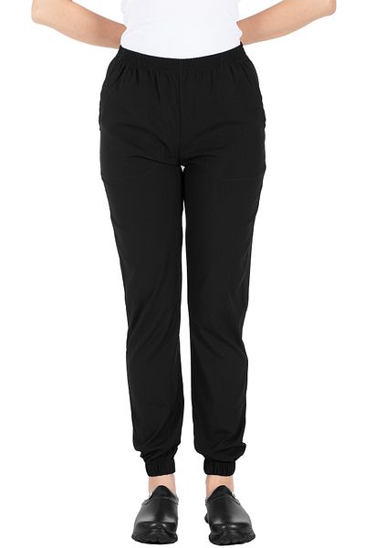 Alsancak Üniforma Pantaloni Jogger Asistentă și Doctor - Lycra neagră