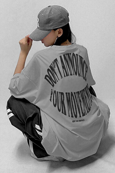 Teenage Millionaire Dont Announce Gray Oversize Salas Boyfriend Women's T-shirt