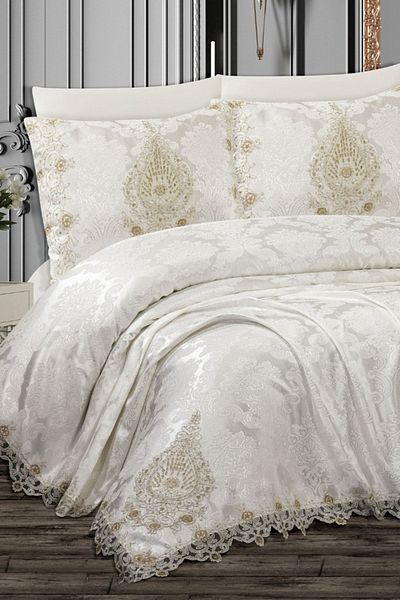 Çt Çeyizci Tekstil Double Bedspread and Pique Set 3 Pieces