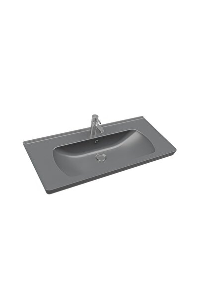 Seramiksan Saturn 100x45 Cm Mat Antrasit Etajer Uyumlu Lavabo A142031K