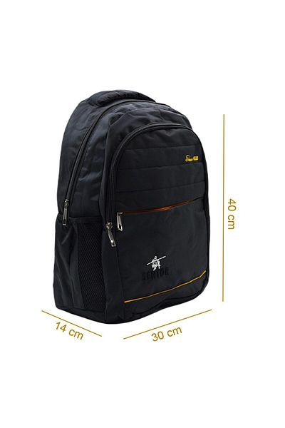 Sentor Black 3-Piece Backpack with Laptop and School Compartment