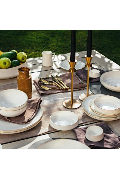 Koleksiyon 12 Kişilik Yemek Takımı 120 Parça Altın