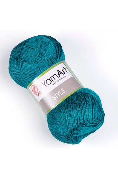 Yarnart Stil - Ață de tricotat manual lucios, verde petrol-677