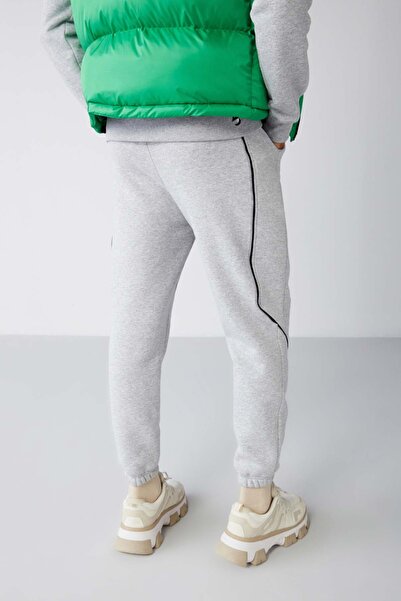 GRIMELANGE Orson Men's Regular Fit Grimelange Sweatpants with Decorative Striped Elastic Legs