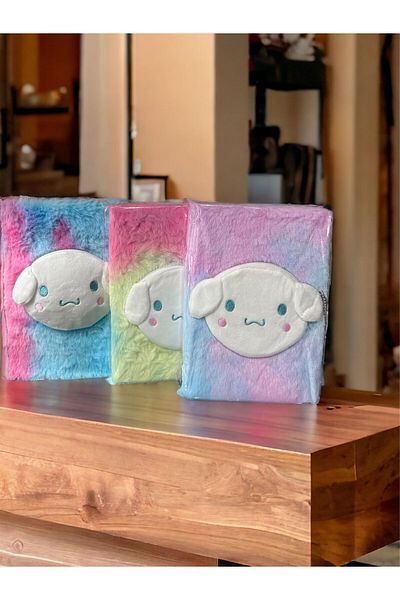 Kromi دفتر ملاحظات CINAMAROLL PLUSH ذو محفظة أمامية مقاس A5 (السعر لقطعة واحدة)