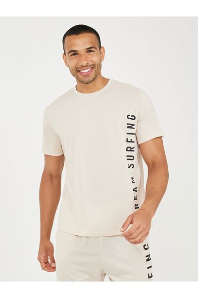 Styli Dream Surfing Slogan Regular T-Shirt & Pyjama Set