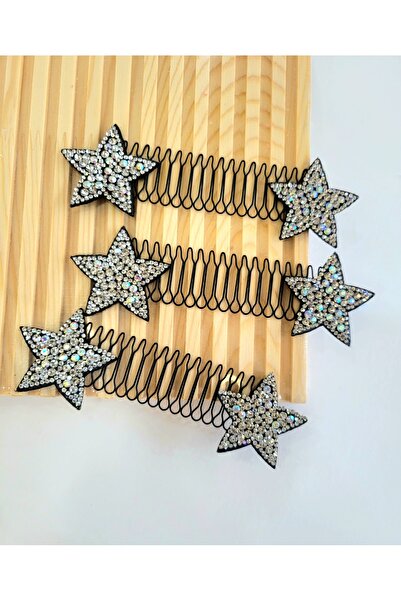 GÜLPEŞE Кришталева зірка з камінням Примарна шпилька Металева шпилька з пружиною