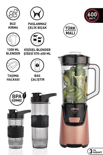 Stilevs Tropix Pro Personal Blender-rose