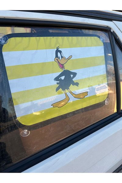 TKY 'Daffy Duck' Printed Side Glass Curtain Accessory - FITABLE FOR ALL AUTOS