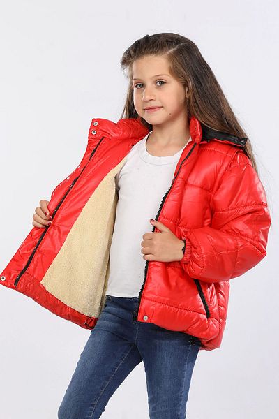 Veform Water and Windproof Furry Children's Coat - Detachable Hood, AVM146VF