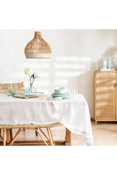Chakra Volino Masa Örtüsü 160x240 cm Beyaz