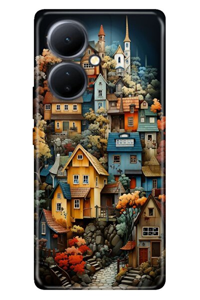 vivo V29 Lite 5G Uyumlu Kılıf Resimli Desenli Silikon Köy