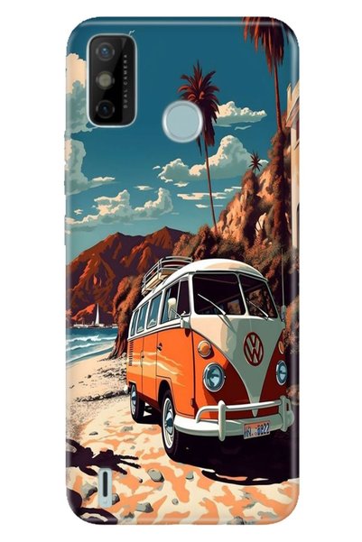 TECNO Spark 6 Go Uyumlu Kılıf Resimli Desenli Silikon Tatil Zamanı