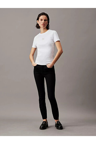 Calvin Klein Kadın Yüksek Bel Super Skinny Ankle Jean Pantolon - Siyah