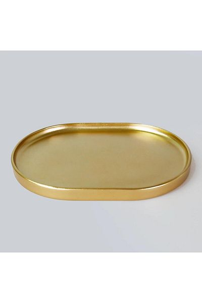 By Selim Selim Victoria Large Gold Oval Tray - 121ALT11RS