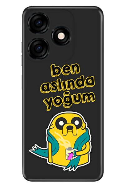 TECNO Spark 10c - Spark 10 4G Uyumlu Kılıf Desenli Baskılı Silikon Ben Aslında Yoğum