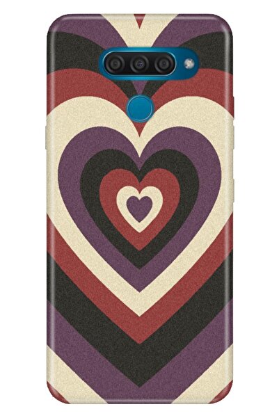 LG Q60 Uyumlu Kılıf Resimli Desenli Silikon Mat Kalpler