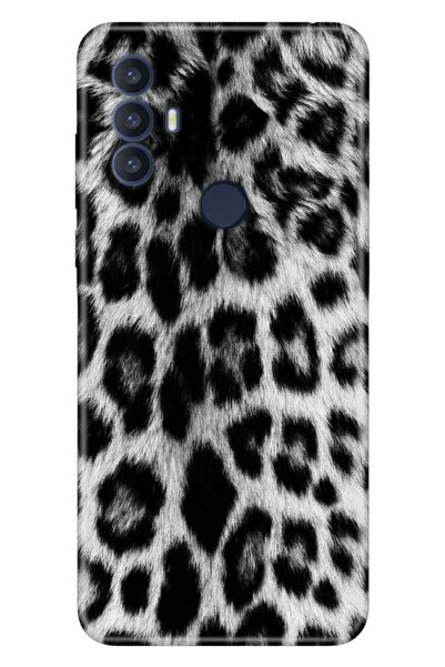 TCL 30 SE Uyumlu Kılıf Resimli Desenli Silikon Siyah Kürk